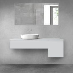 Oltens Vernal zestaw mebli łazienkowych 140 cm z blatem szary mat 68280700