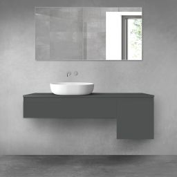 Oltens Vernal zestaw mebli łazienkowych 140 cm z blatem grafit mat 68281400