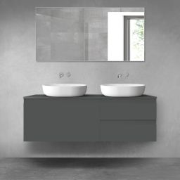 Oltens Vernal zestaw mebli łazienkowych 140 cm z blatem grafit mat 68296400