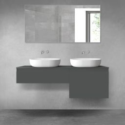 Oltens Vernal zestaw mebli łazienkowych 140 cm z blatem grafit mat 68308400