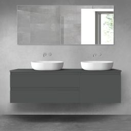 Oltens Vernal zestaw mebli łazienkowych 160 cm z blatem grafit mat 68339400
