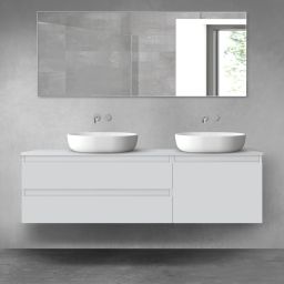 Oltens Vernal zestaw mebli łazienkowych 160 cm z blatem szary mat 68339700