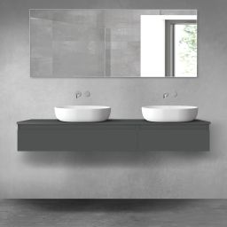 Oltens Vernal zestaw mebli łazienkowych 160 cm z blatem grafit mat 68355400