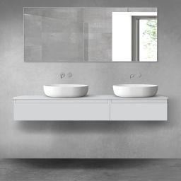 Oltens Vernal zestaw mebli łazienkowych 160 cm z blatem szary mat 68355700