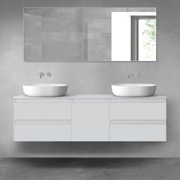 Oltens Vernal zestaw mebli łazienkowych 160 cm z blatem szary mat 68400700