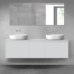 Oltens Vernal zestaw mebli łazienkowych 160 cm z blatem szary mat 68416700