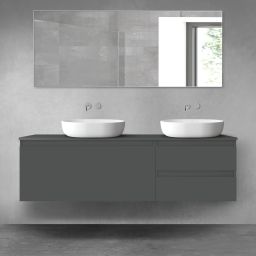 Oltens Vernal zestaw mebli łazienkowych 160 cm z blatem grafit mat 68439400