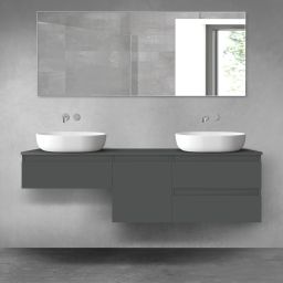 Oltens Vernal zestaw mebli łazienkowych 160 cm z blatem grafit mat 68472400