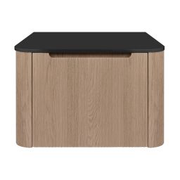 Oltens Hamnes szafka 60 cm podumywalkowa wisząca z blatem dąb/czarny mat 68667060