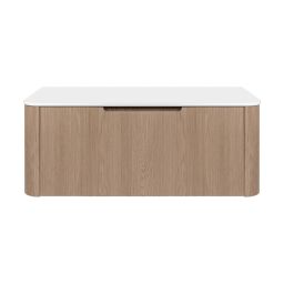 Oltens Hamnes szafka 100 cm podumywalkowa wisząca z blatem dąb/biały mat 68674060