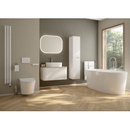 Oltens Hamnes szafka 160 cm boczna wisząca biały mat 60038000