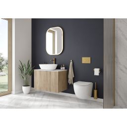 Zestaw Oltens Hamnes OneForm Kort Stille PureRim miska WC wisząca z powłoką SmartClean z deską wolnoopadającą biały połysk 42554000