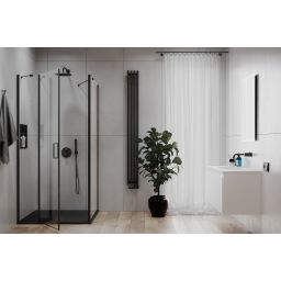 Oltens Stang grzejnik łazienkowy dekoracyjny 180x20,5 cm czarny 55012300