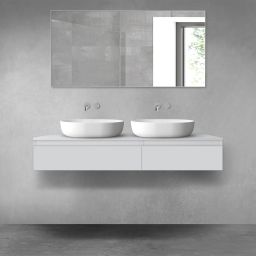 Oltens Vernal zestaw mebli łazienkowych 140 cm z blatem szary mat 68320700