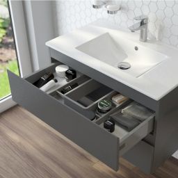 Oltens Vernal szafka 80 cm podumywalkowa wisząca grafit mat 60001400