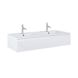 Oltens Vernal umywalka z szafką 120 cm biały połysk 68010000