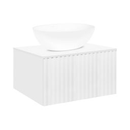 Ksuro 02 szafka 60 cm podumywalkowa wisząca z blatem biały mat 58001000