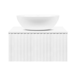 Ksuro 02 szafka 60 cm podumywalkowa wisząca z blatem biały mat 58001000