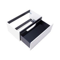 Ksuro 02 szafka 80 cm podumywalkowa wisząca z blatem biały mat/orzech 58002006