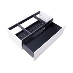 Ksuro 02 szafka 100 cm podumywalkowa wisząca z blatem biały mat/orzech 58003006