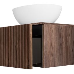 Ksuro 02 szafka 100 cm podumywalkowa wisząca z blatem orzech 58003060