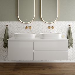 Oltens Vernal szafka 80 cm podumywalkowa wisząca biały połysk 60003000