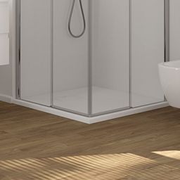 Oltens Bergytan brodzik 80x80 cm kwadratowy RockSurface biały 17100000