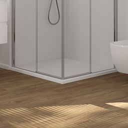 Oltens Bergytan brodzik 90x90 cm kwadratowy RockSurface biały 17101000