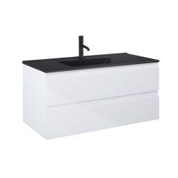 Oltens Vernal umywalka z szafką 100 cm czarny mat/biały połysk 68038000