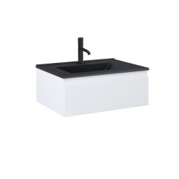 Oltens Vernal umywalka z szafką 60 cm czarny mat/biały połysk 68005000