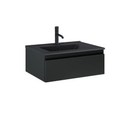 Oltens Vernal umywalka z szafką 60 cm czarny mat 68005300
