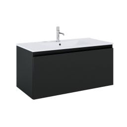 Oltens Vernal umywalka z szafką 100 cm biały/czarny mat 68016300
