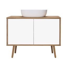 Oltens Hedvig szafka 95x45x49,7 cm podumywalkowa wisząca biała-dąb 60204060