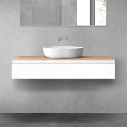 Oltens Vernal szafka 120 cm podumywalkowa wisząca biały połysk 60012000