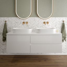 Oltens Vernal szafka 60 cm podumywalkowa wisząca biały połysk 60013000