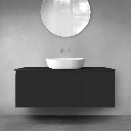 Oltens Vernal zestaw mebli łazienkowych 120 cm z blatem czarny mat 68250300