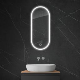 Oltens Nordlis lustro 40x90 cm owalne z oświetleniem z przodu z matą grzewczą 64103000