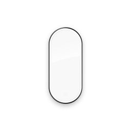 Oltens Nordlis lustro 40x90 cm owalne z oświetleniem z przodu z matą grzewczą czarny 64103300