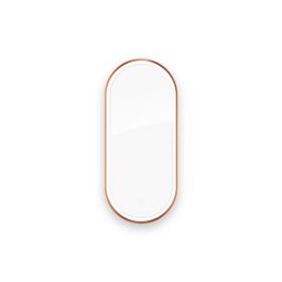Oltens Nordlis lustro 40x90 cm owalne z oświetleniem z przodu z matą grzewczą miedź szczotkowana 64103610