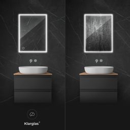 Oltens Nordlis lustro 60x100 cm prostokątne z oświetleniem od tyłu z matą grzewczą 64111000