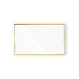 Oltens Nordlis lustro 60x100 cm prostokątne z oświetleniem z przodu z matą grzewczą złoty 64106800