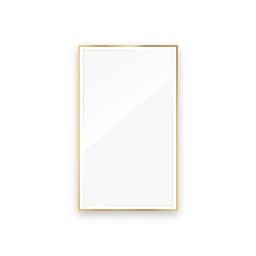 Oltens Nordlis lustro 60x100 cm prostokątne z oświetleniem z przodu z matą grzewczą złoty 64106800