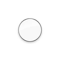 Oltens Nordlis lustro 60x60 cm okrągłe z oświetleniem od tyłu z matą grzewczą czarny 64108300