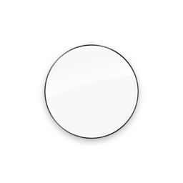 Oltens Nordlis lustro 80x80 cm okrągłe z oświetleniem od tyłu z matą grzewczą czarny 64109300