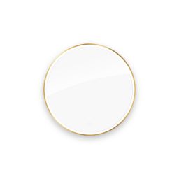 Oltens Nordlis lustro 80x80 cm okrągłe z oświetleniem od tyłu z matą grzewczą złoty 64109800