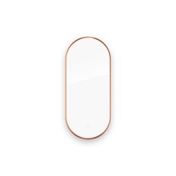 Oltens Nordlis lustro 40x90 cm owalne z oświetleniem od tyłu z matą grzewczą miedź szczotkowana 64113610