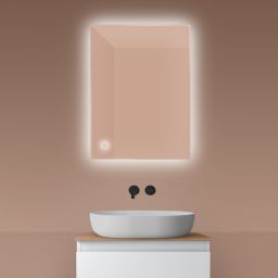 Oltens Nordlis lustro 60x80 cm prostokątne z oświetleniem od tyłu z matą grzewczą 64115000