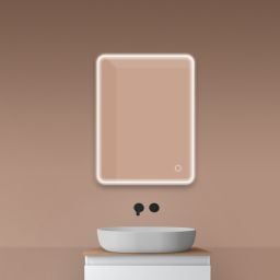 Oltens Nordlis lustro 60x80 cm  prostokątne z oświetleniem z przodu z matą grzewczą 64116000