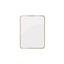 Oltens Nordlis lustro 60x80 cm prostokątne z oświetleniem z przodu z matą grzewczą mosiądz szczotkowany 64116510