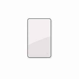 Oltens Nordlis lustro 60x100 cm prostokątne z oświetleniem z przodu z matą grzewczą czarny 64117300